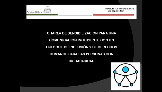 Imagen de precarga del video de la charla de sensibilización sobre comunicación incluyente con enfoque de derechos humanos de las personas con discapacidad impartida por personal incodis