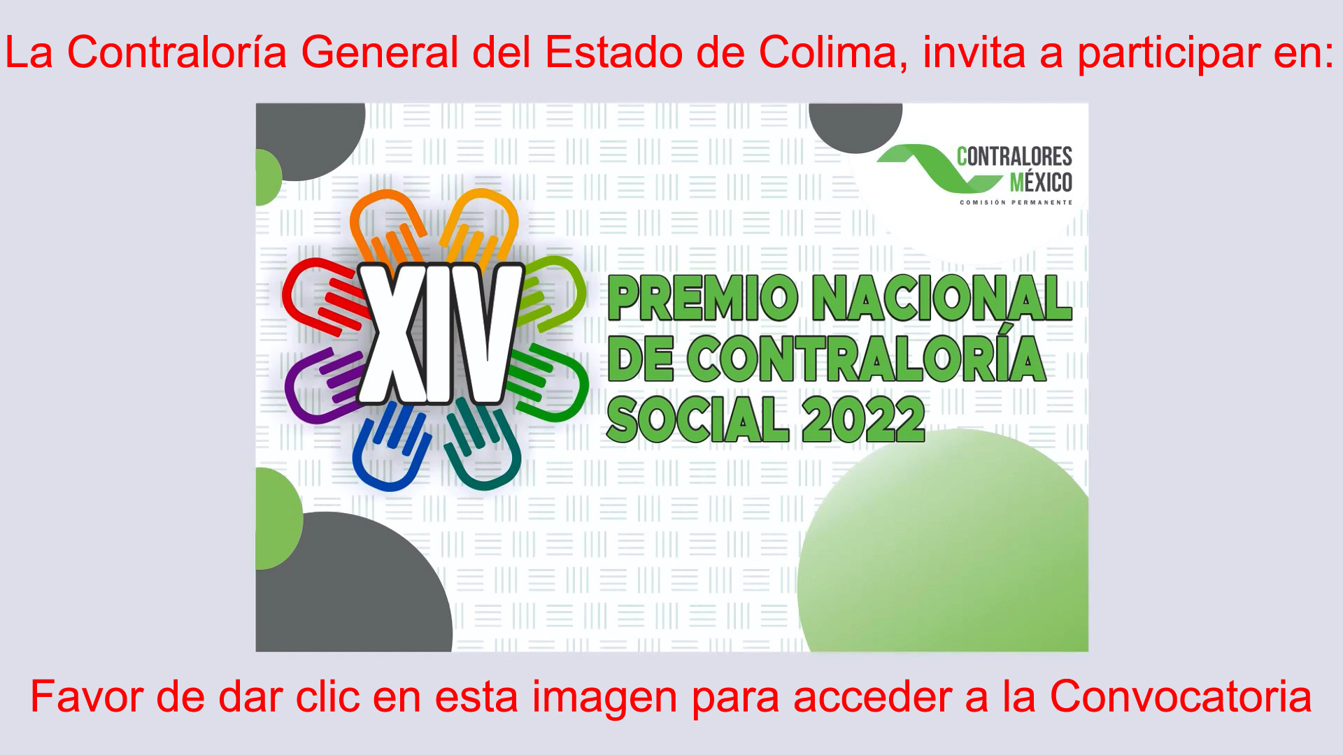 Abrir archivo PDF de información sobre el Premio Nacional de Contraloría Social 2022